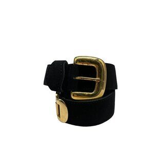 MOD Depose Vintage 80s Velvet Belt Gold Hardware Regular Size Medium